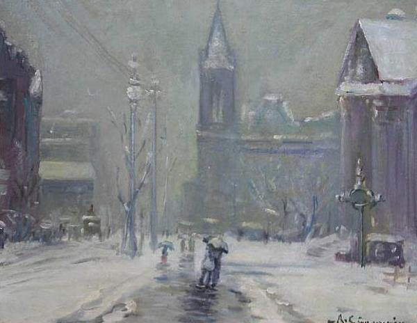 Arthur Clifton Goodwin Copley Square oil painting picture